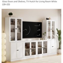 Tusy 4 Piece Large TV Stand W/ Bookshelves