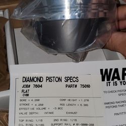 4.280 Bore Big Block Chevy Pistons BBC .030 Over New 2618 Forged