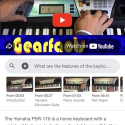 Yamaha Keybord PSR 170