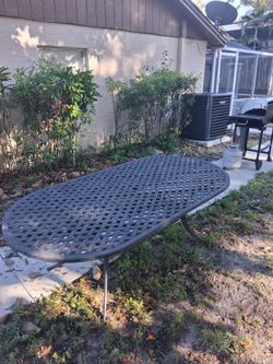 7 Foot Patio Table.  HEAVY metal
