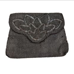 Vintage Beaded Clutch Missing Beads