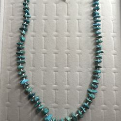 Vintage, Genuine, Heavy, Turquoise Chip Necklace