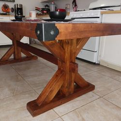 Custom Made Rustic Farm Style Dining Tables. 