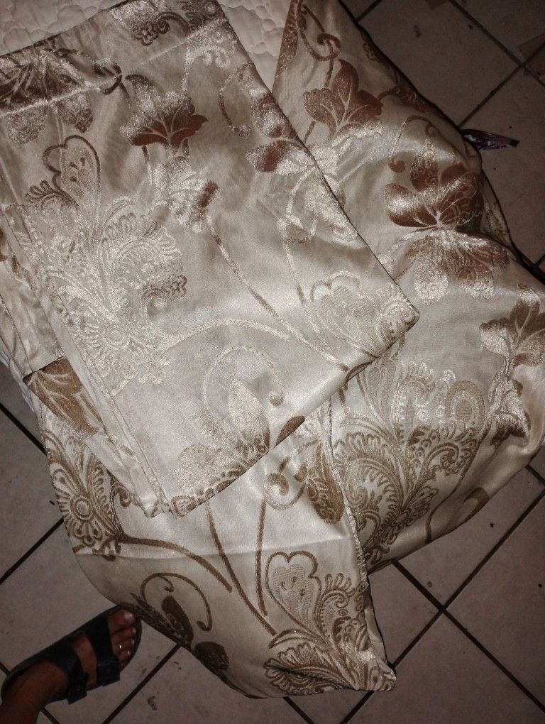 Champaign Floral Curtains
