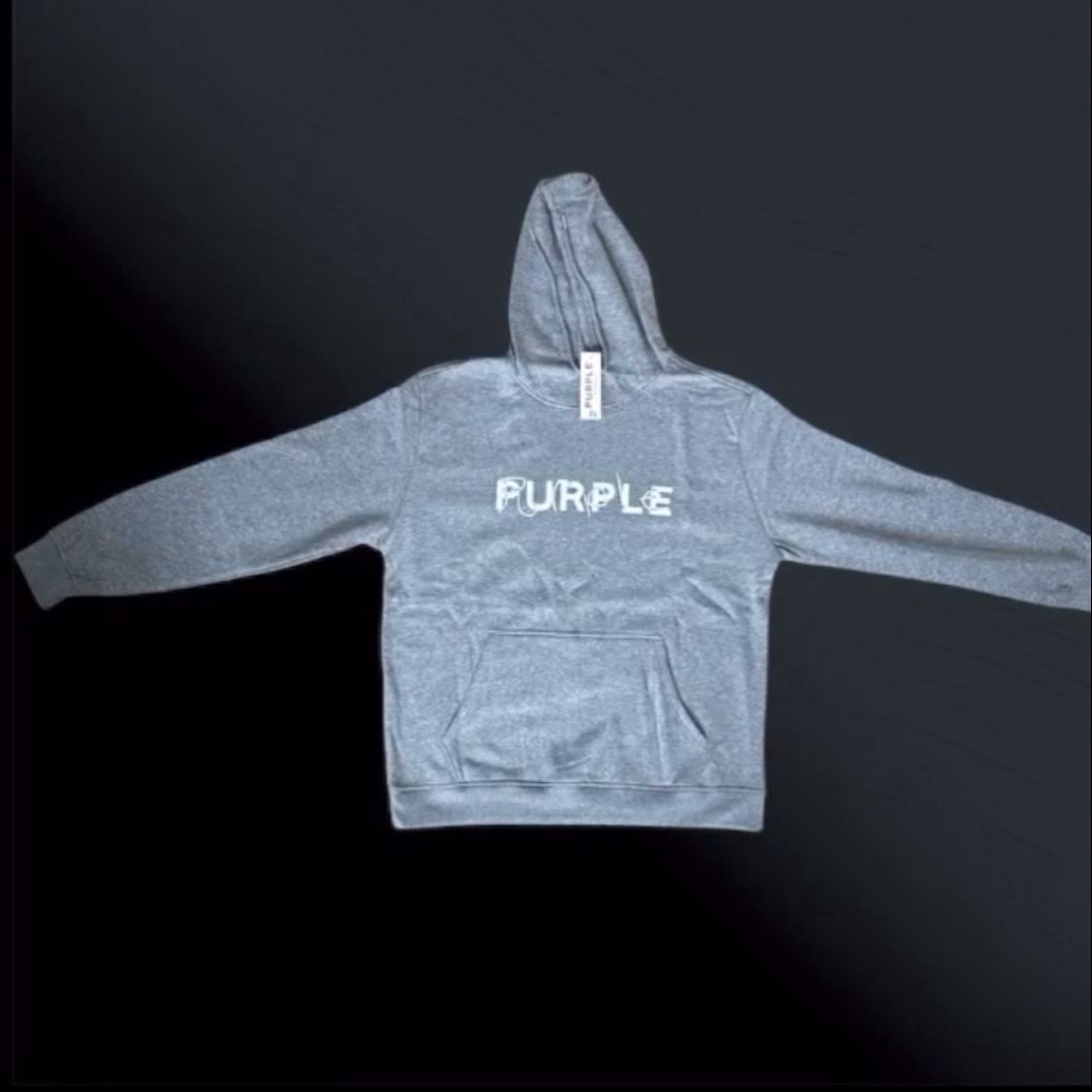 Grey Color Purple Brand Hoodie Size 2X