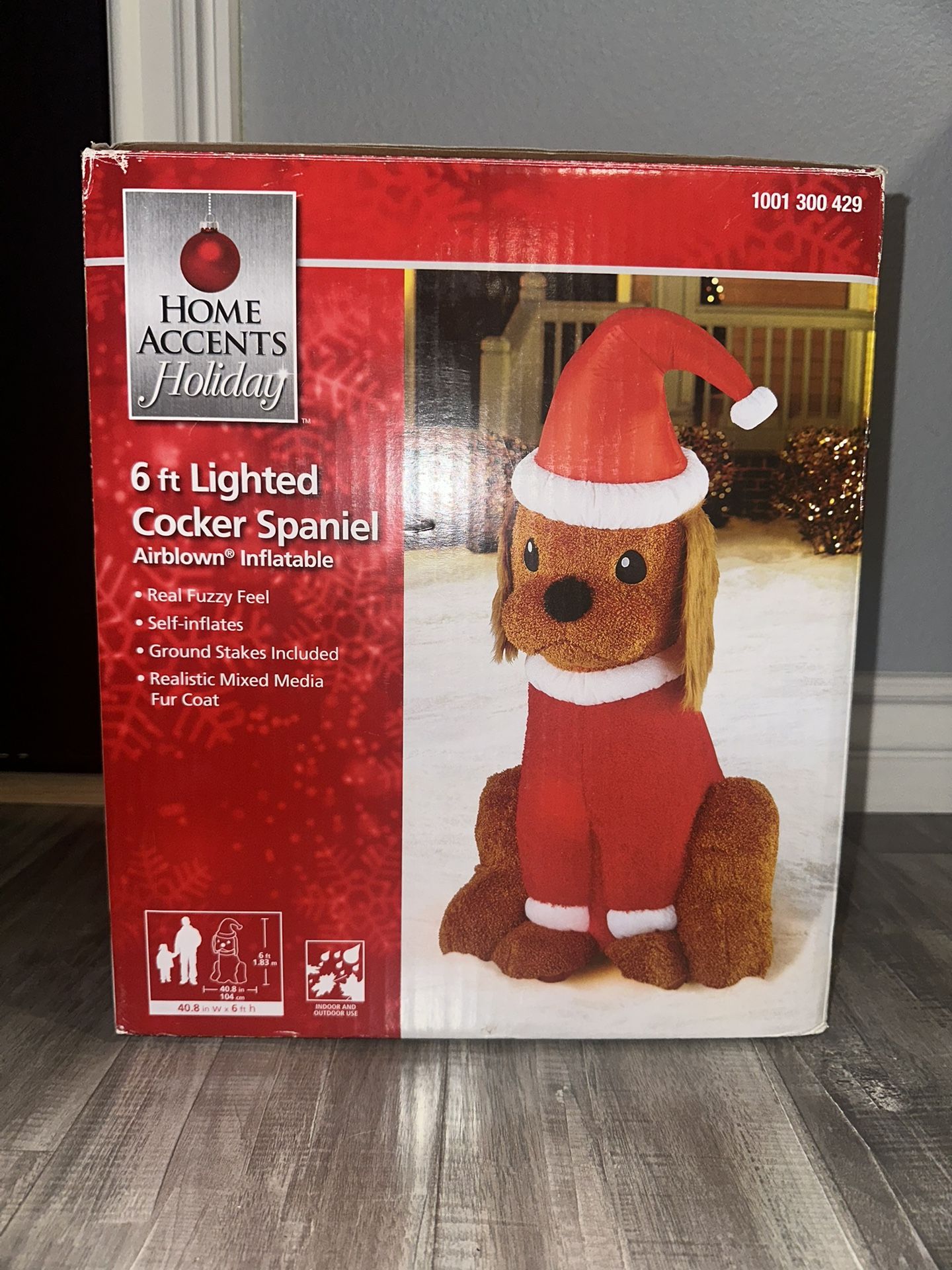6ft Lighted Cocker Spaniel Inflatable
