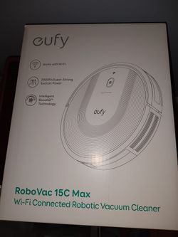 eufy BoostIQ RoboVac 15C MAX Wi-Fi Connected Super-Thin Quiet Self-Charging Robotic Vacuum Cleaner Cleans Hard Floors Medium-Pile Carpet New In Box