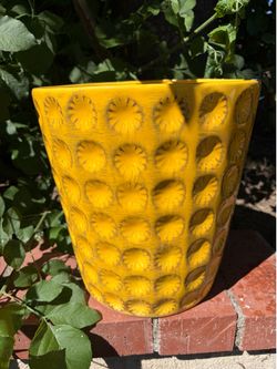 Yellow Ceramic plant pot