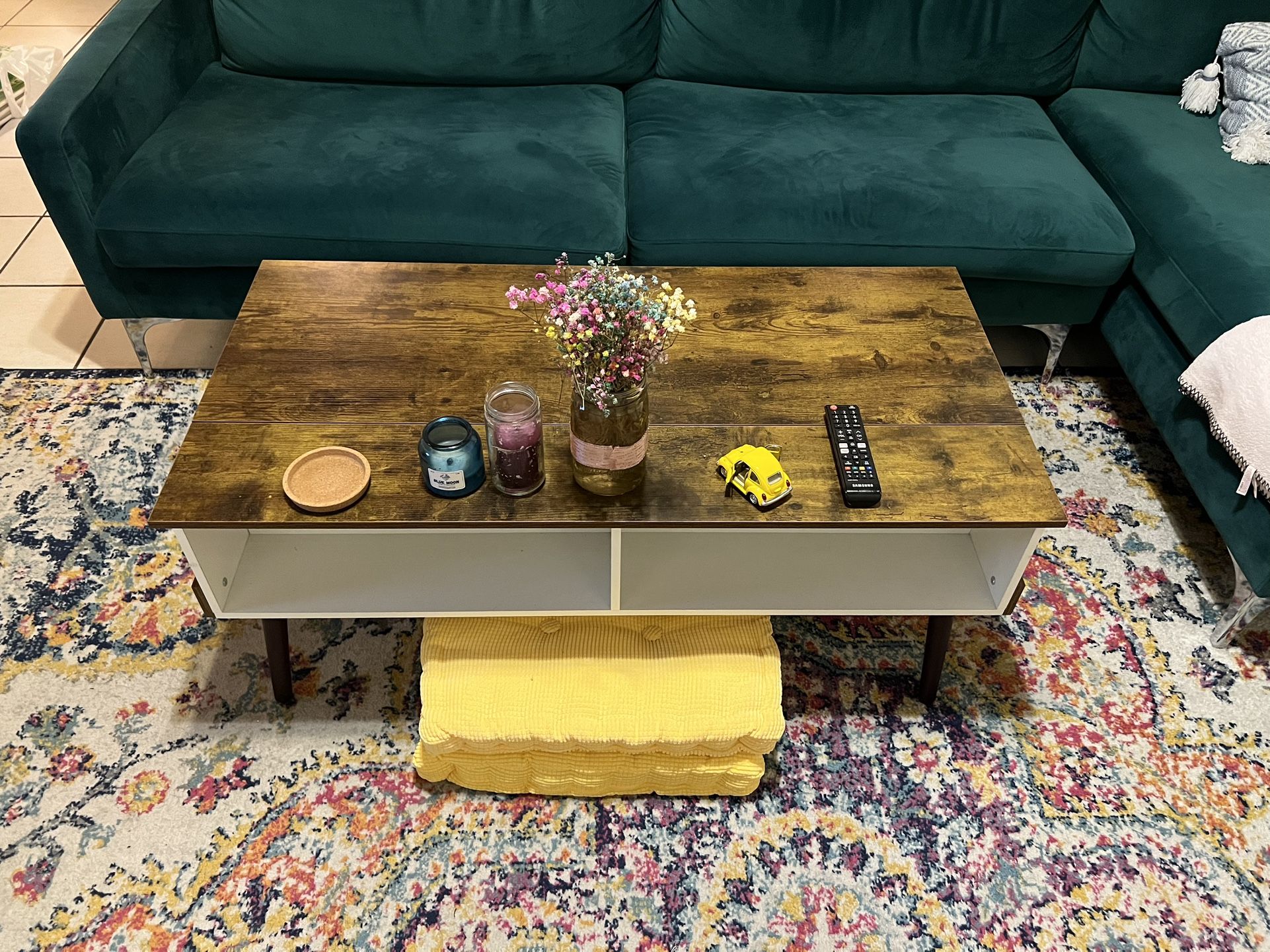 Coffee Table Adjustable With storage