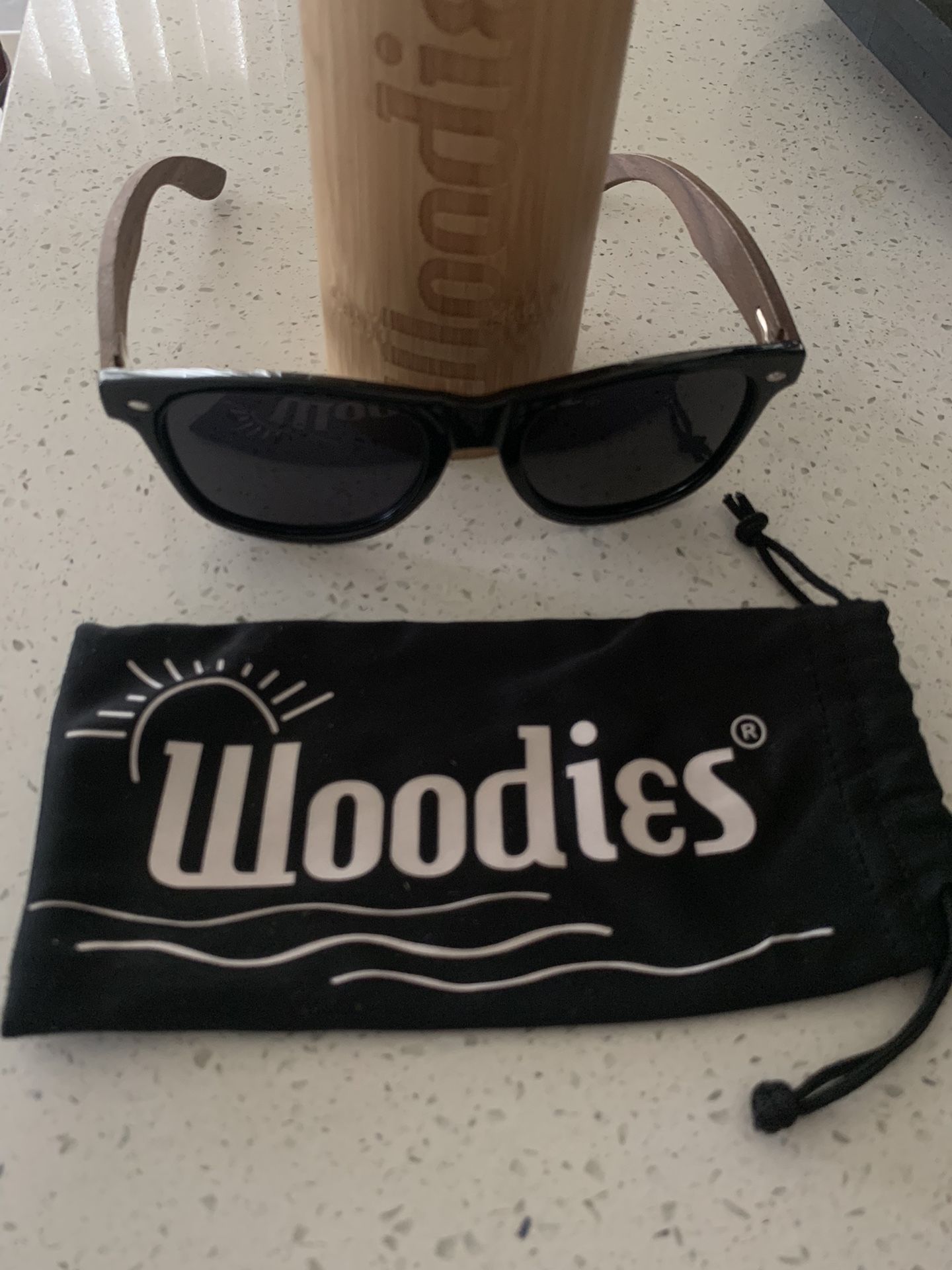 Woodies Walnut Wood Sunglasses With Dark Polarized Lenses $ 40 Or Best Offer