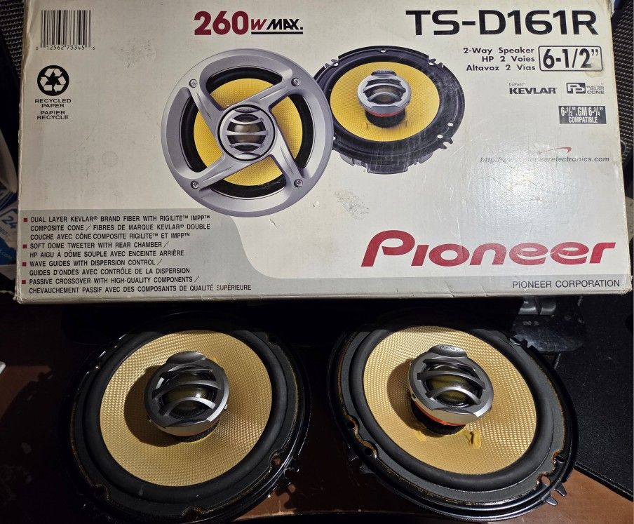 New Pioneer TS-D161R 6 1/2" 2-Way Coax Speakers