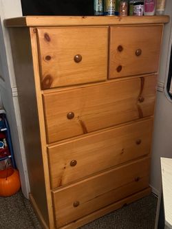Solid Pine Wood Chest of Drawers