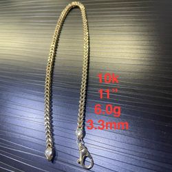 10k Semi Solid Franco Anklet ✅