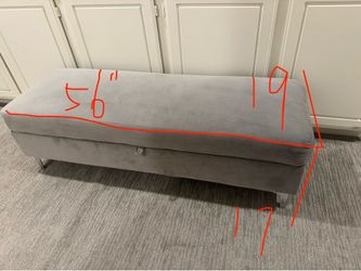 Storage bench / ottoman Used, overall good condition. Approx. 56” L × 19” W × 17” H