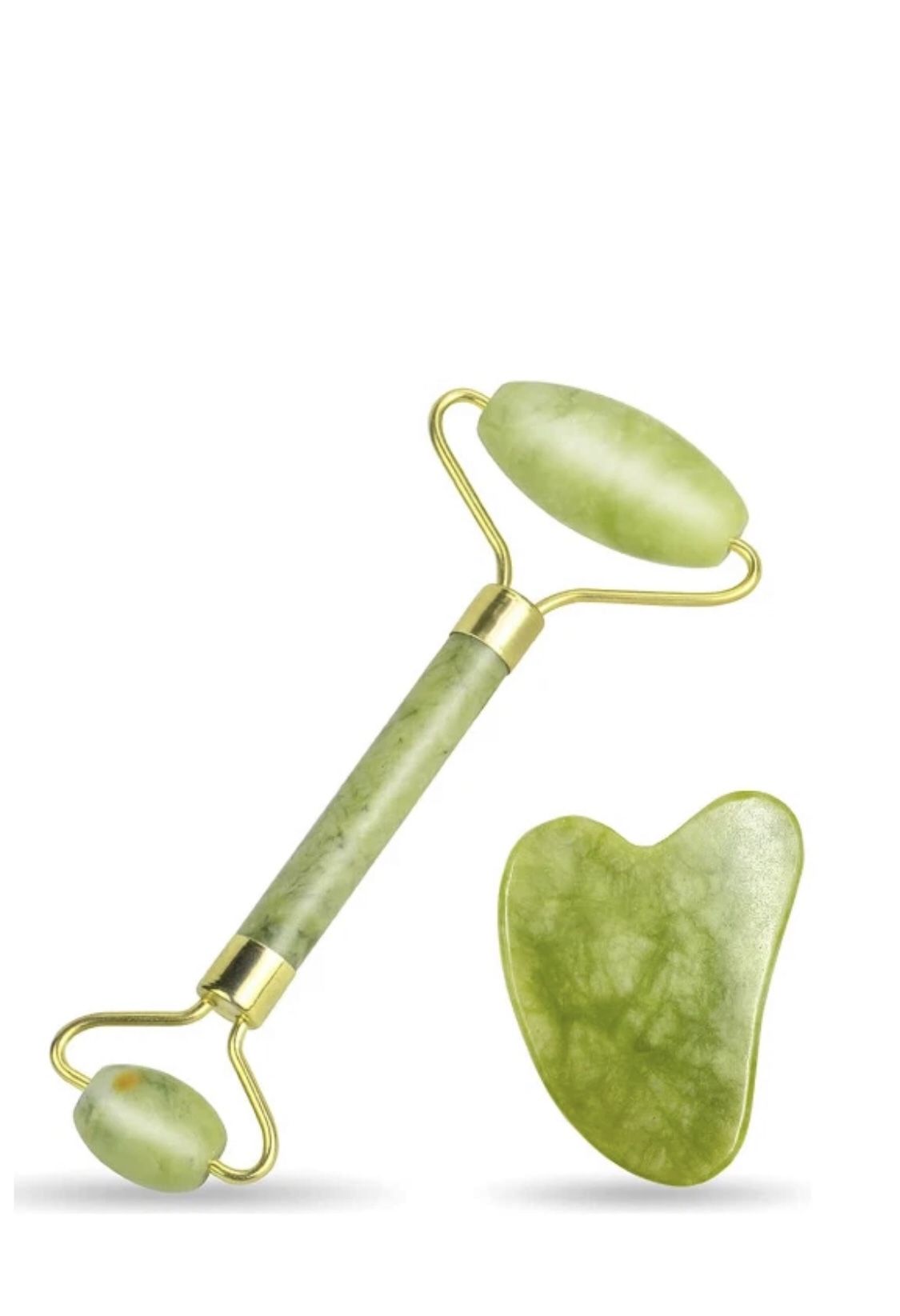 Soothing Jade Beauty Roller & Gua Sha Stone Set -
