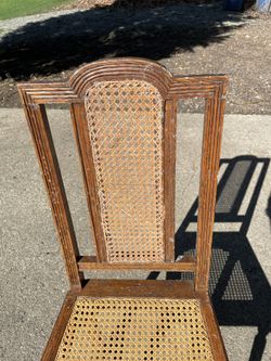 Antique Chair W Woven Insets