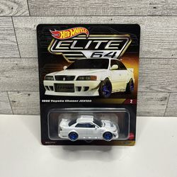 Vintage Hot Wheels White ‘1996 Toyota Chaser JZX100 / ELITE 64 • Die Cast Metal • Made in China Metal / Metal  Real Rider’s 