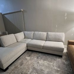 Pottery Barn Union Armless 3 Piece L Sectional 