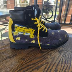 Sponge Bob Paint Spatter Timberlands