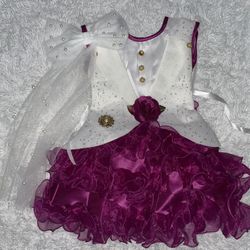 Handmade Girls Costume & Bow Size 5T