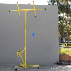 16ft Professional 150 lbs Drywall Panel Roll Up Lift Hoist Caster Stand Wheels