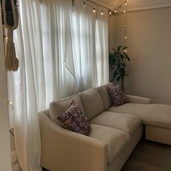 Linen cozy couch from living spaces