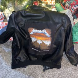 Leather (real) Levi’s Metallica Bomber Jacket 
