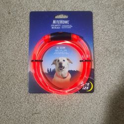 Dog NiteHowl LED Safety Red Glow Collar For Dogs