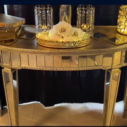 Z Gallerie Gold Console Table 