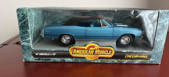 American Muscle- Ertl Co. Diecast Blue Car-'67 Chevelle L-78, 1:18 Scale.
