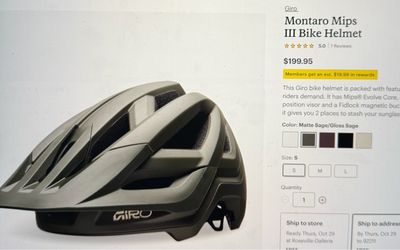 New in box Orig$200 Giro Montaro Mips III MTB Bike Helmet Mate Sage SMALL