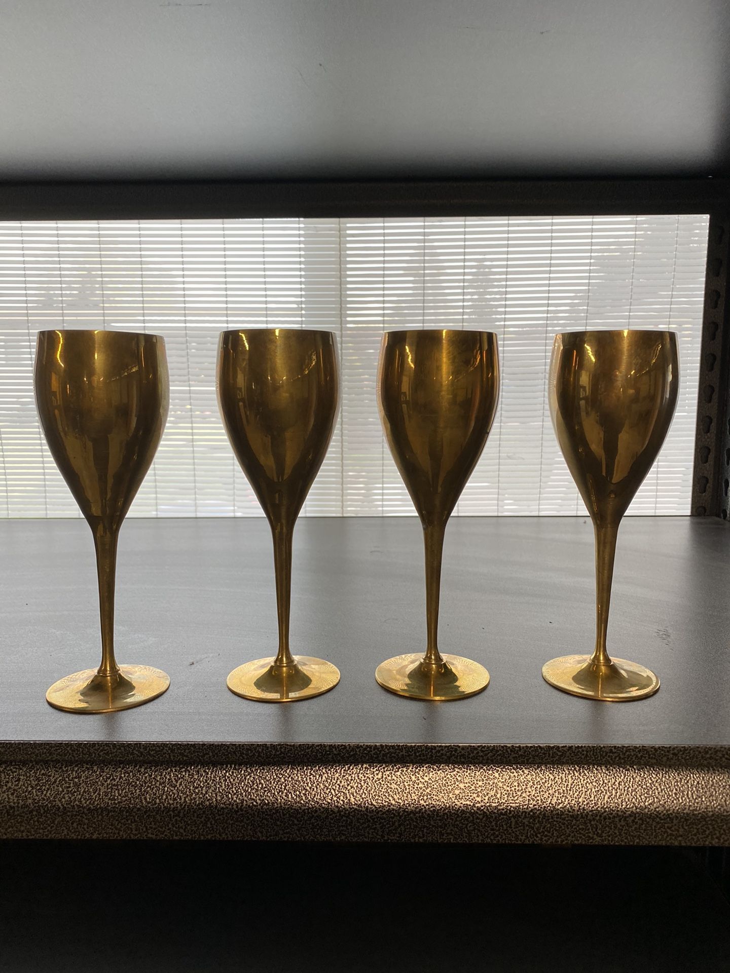 Brass wine glass