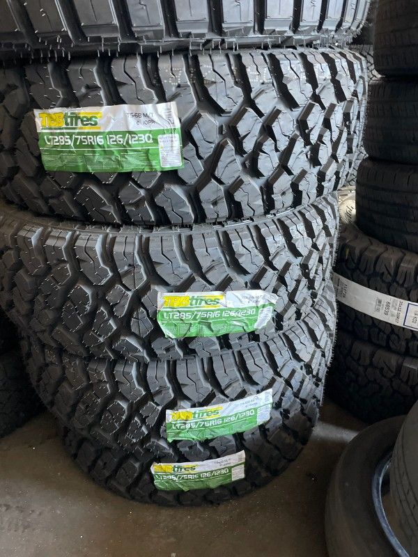 Set 4 285/75/16 MT TBB TIRES INSTALLED AND BALANCED FREE