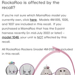 4Moms Mamaroo Swing Model 1046 (NOT RECALLED)
