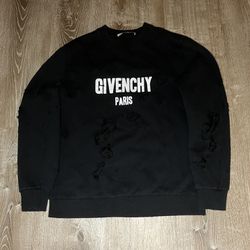 Givenchy Distressed Destroyed Sweatshirt- Size Small