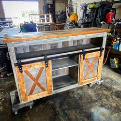 Custom Made Sliding Barn Door Tv Stands  Read the ad