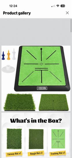 High-Precision Golf Hitting Mat Practice Mat with Swing Path Feedback & Impact Detection Indoor/Outdoor Use Golf Swing Trainer for Home Training Gift 