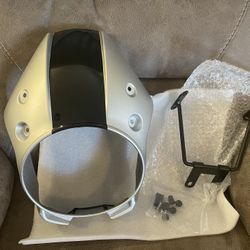 AHOLAA Motorcycle Windscreen Windshield Viser Visor Wind Deflector with Bracket