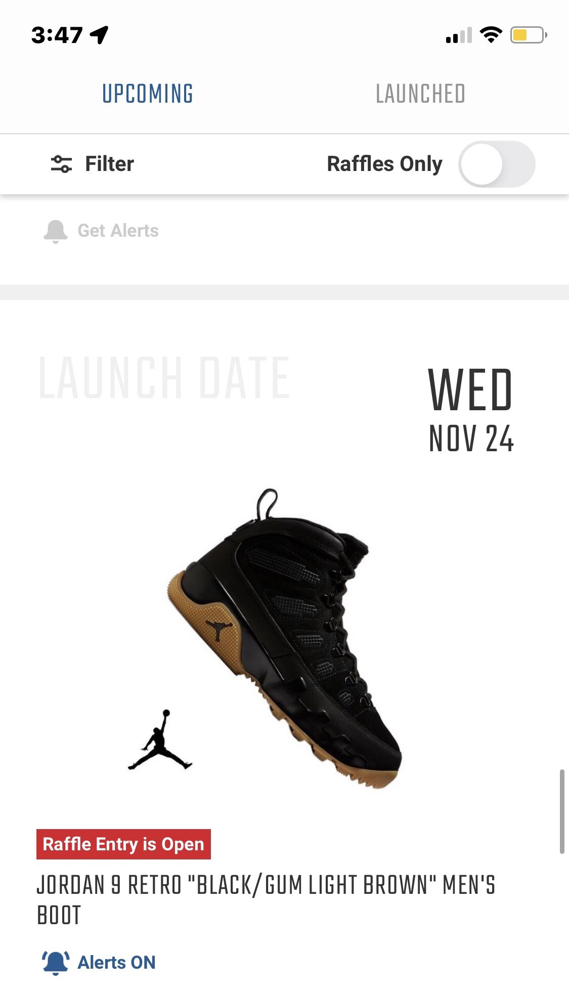 Jordan 9 Boot Early