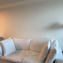 City Furniture Nixon White Fabric Sofa Cloud Couch 