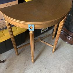 Gold Painted Console Table  26 inches Wide X 12 Inches Deep X 29 Inches Tall 