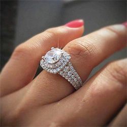 Women's Eternity Engagement Wedding Band Ring in 925 Sterling Silver  with Round Cut  Cubic Zirconia Promise Rings