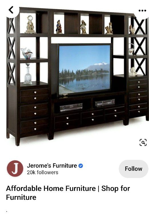 Jerome's Large Entertainment Center and  TV Stand