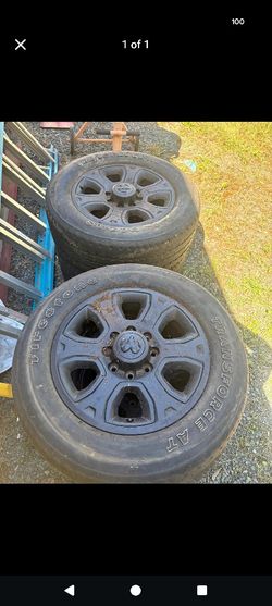 20" Ram 8 Lug Black Factory Rims.