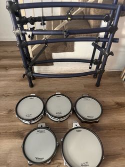 Roland Mesh Drum Pads and Rack