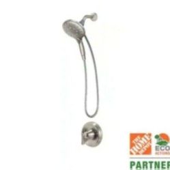 MOEN Attract with Magnetix Single-Handle 6-Spray 5.5 in. Shower Faucet in Spot Resist Brushed Nickel (Valve Included