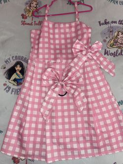 Girls Barbie Costume Dress & Hair tie SIZE 8-9