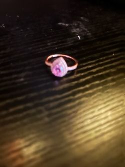Rose gold promise ring