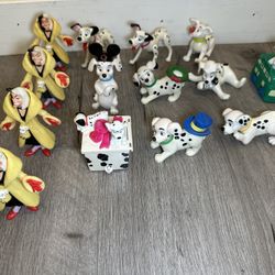 Vintage 1990s Disney 101 Dalmatians Toy Figures Lot (14 Pieces) – Cruella & Puppies