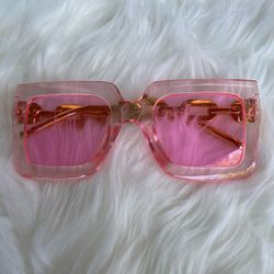 Oversized Square Pink Sunglasses